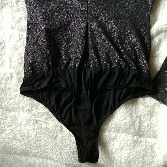 Vibrato metallic bodysuit black and silver Size S - Picture 3 of 7